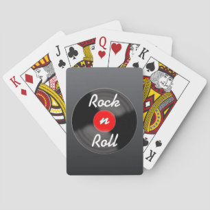 Retro-plaat speelkaarten cadeau
