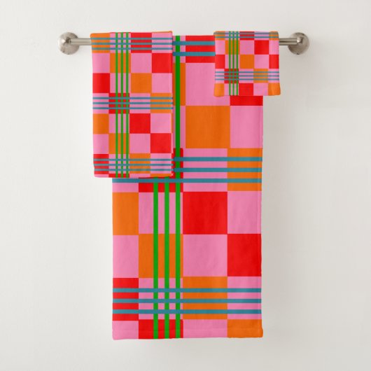 Retro Plaid  Bad Handdoek (Insitu)