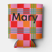 Retro Plaid  Blikjeskoeler (Voorkant)