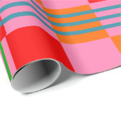 Retro Plaid Cadeaupapier (Rol Hoek)