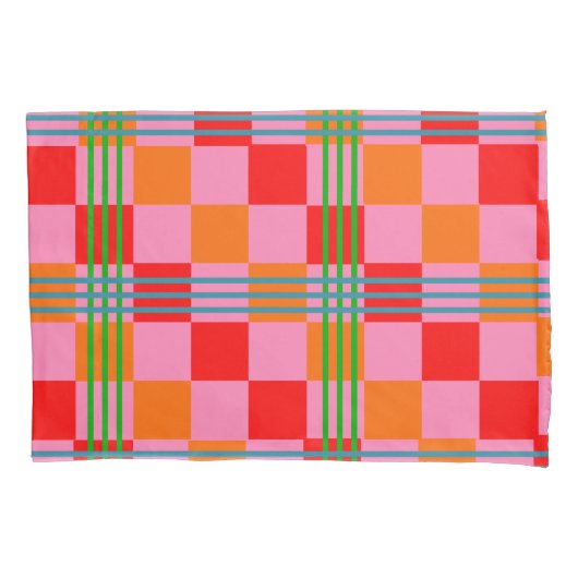 Retro Plaid Kussensloop (Voorkant)