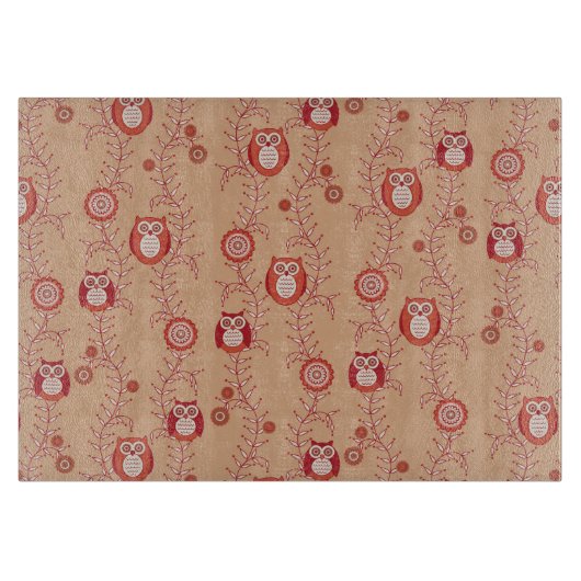 Rétro planche à découper de hiboux (Devant)