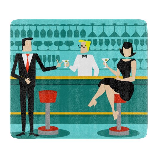 Rétro planche à découper de salon de cocktail (Devant)