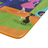 Rétro planche à découper romantique de couples de (Coin)