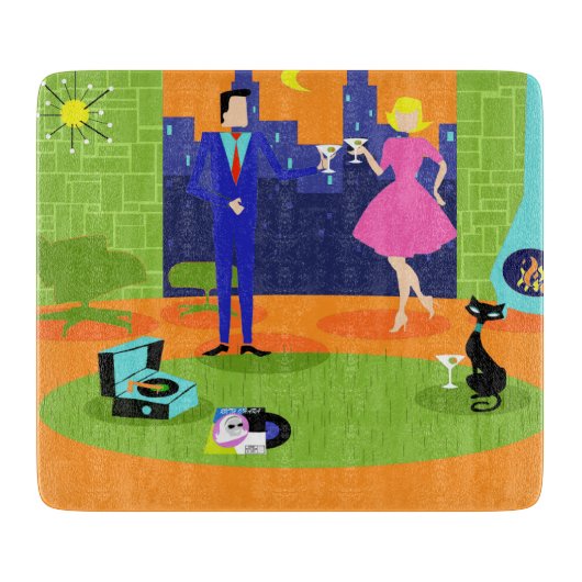 Rétro planche à découper romantique de couples de (Devant)