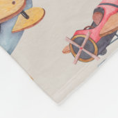  Retro Planes Aviation Pattern Baby Boy Fleece Deken (Hoek)