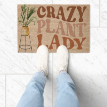 Retro Plant Dame Watercolor Planten Typografie