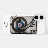 Retro-platenspeler  Vinyl Lover's Case-Mate iPhone Case (Achterkant (horizontaal))