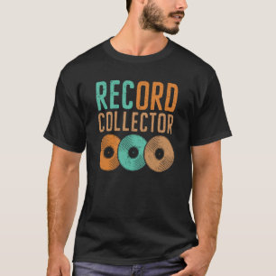 Retro Platenverzamelaar Muziek Vinyl Platenspeler T-shirt