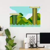 Retro Platform Game Poster (Thuiskantoor)
