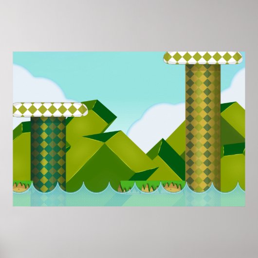 Retro Platform Game Poster (Voorkant)