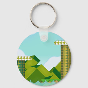Retro platformgame sleutelhanger