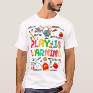 Retro Play is Learning Kleuterleidster Team T-shirt