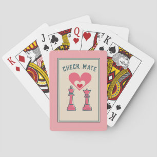 Retro plezier Valentijn Gifts Schaakmat Pokerkaarten