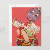  Retro Plum Valentijn Kaart (Voorkant / Achterkant)