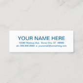 retro PLUMBER Mini Visitekaartje (Achterkant)