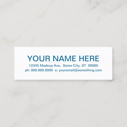 retro PLUMBER Mini Visitekaartje (Achterkant)