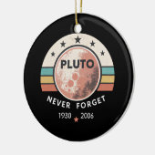 Retro Pluto nooit vergeten Keramisch Ornament (Links)