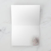 Retro Poedel en kerstboom Kaart (Binnen)