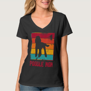 Retro poedel mam eigenaar moeder huisdier mama hon t-shirt