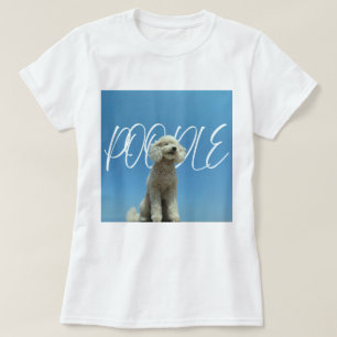 Retro Poedel Onder Blauwe Lucht Hond Moeder Grafis T-shirt