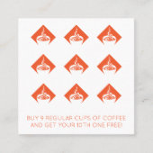 rétro poinçon de fidélité de diamant de café (Devant)