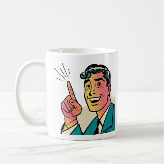 Retro Poining Man Mug