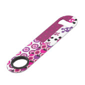 Rétro point de polka de crâne de fleur (Dos Angle)