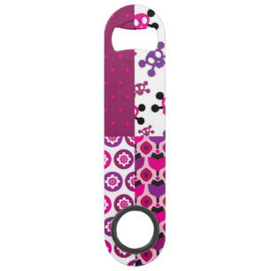 Rétro point de polka de crâne de fleur