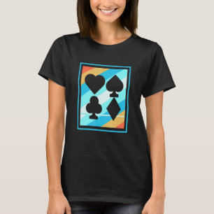  Retro Poker Casino Kaart Symbolen Gambler T-shirt
