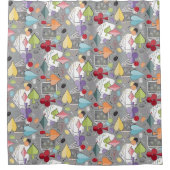 Retro Poker Douchegordijn (Voorkant)