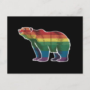 Retro Polar Beer Regenboog Lesbisch LGBT Gay Pride Briefkaart