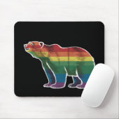 Retro Polar Beer Regenboog Lesbisch LGBT Gay Pride Muismat (Met muis)