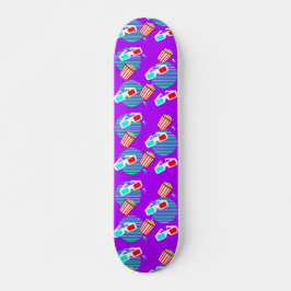 Retro Polarisated 3d Movie Buttered Popcorn Skateboard
