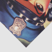 retro politieagente tissuepapier (Detail)