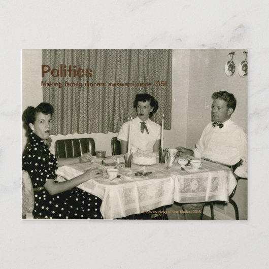 Retro Politiek Briefkaart (Voorkant)