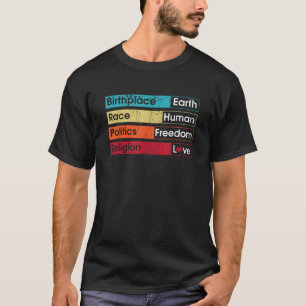 Retro Politiek Vrijheid Gift Kleding Geboorte T-shirt
