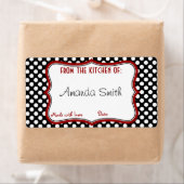 Retro Polka Dot blikken Label (Insitu)