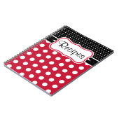 Retro Polka Dot Cuisine Recette Carnet Cadeau (Côté gauche)