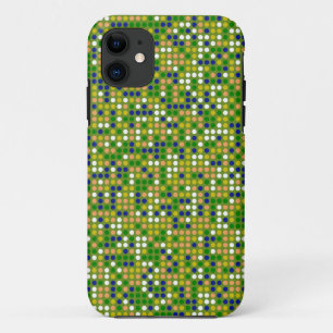 Retro Polka Dot Mosaic Pattern #2 iPhone 11 Hoesje