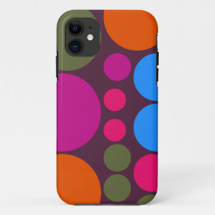Retro Polka Dot Mosaic Pattern #5 iPhone 11 Hoesje