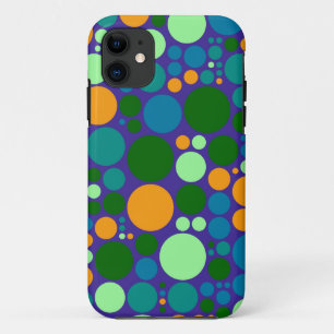 Retro Polka Dot Mosaic Pattern #6 iPhone 11 Hoesje