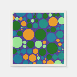 Retro Polka Dot Mosaic Pattern #6 Servetten