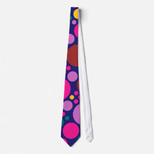 Retro Polka Dot Mosaic Pattern #6 Stropdas