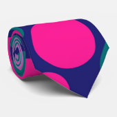 Retro Polka Dot Mosaic Pattern #6 Stropdas (Opgerold)