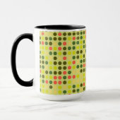 Retro Polka Dot Mosaic Pattern #9 Mok (Links)