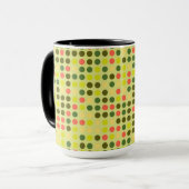 Retro Polka Dot Mosaic Pattern #9 Mok (Voorkant links)