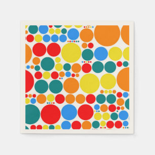 Retro Polka Dot Mosaic Pattern Servetten