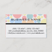 Retro Polka Dot Mosaic Pattern Visitekaartje (Achterkant)