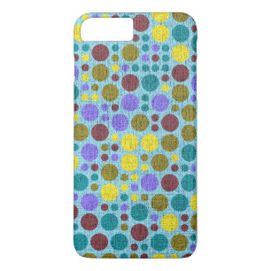 Retro Polka Dot Painted Canvas #5 iPhone 8 Plus / 7 Plus Hoesje